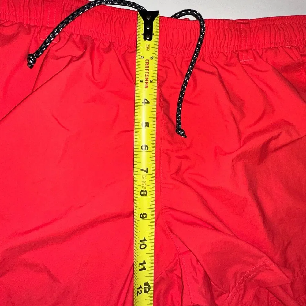 Columbia PFG Shorts Mens L Red Orange Nylon Drawstring Swim Outdoor‎ Hike